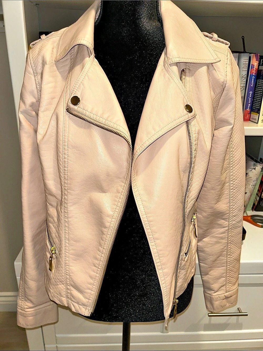 Bongo Women's Pink Moto Jacket Size Medium